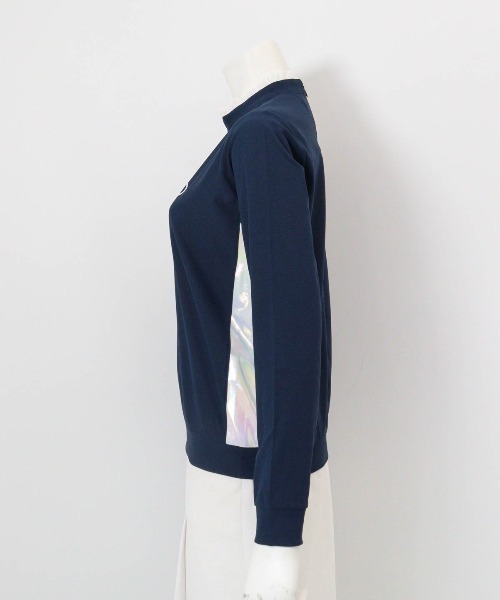 archivio（アルチビオ）の「<LADIES>UV速乾フリル×オーロラ切替プルオーバー（Tシャツ/カットソー・レディース・ホワイト/ライトオレンジ系/ネイビー・L/M/S）」の7枚目の写真