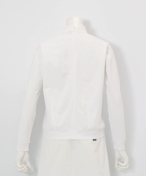 archivio（アルチビオ）の「<LADIES>UV速乾フリル×オーロラ切替プルオーバー（Tシャツ/カットソー・レディース・ホワイト/ライトオレンジ系/ネイビー・L/M/S）」の9枚目の写真