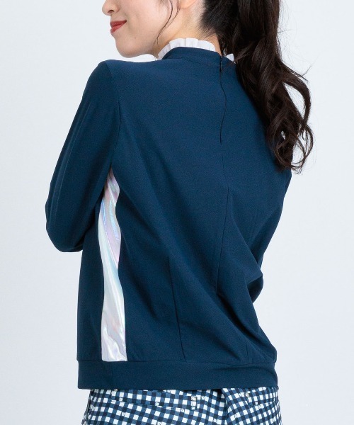 archivio（アルチビオ）の「<LADIES>UV速乾フリル×オーロラ切替プルオーバー（Tシャツ/カットソー・レディース・ホワイト/ライトオレンジ系/ネイビー・L/M/S）」の13枚目の写真