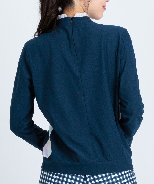 archivio（アルチビオ）の「<LADIES>UV速乾フリル×オーロラ切替プルオーバー（Tシャツ/カットソー・レディース・ホワイト/ライトオレンジ系/ネイビー・L/M/S）」の14枚目の写真