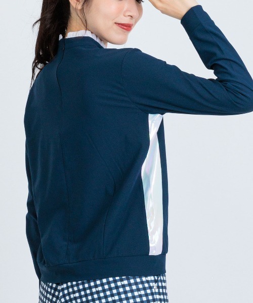 archivio（アルチビオ）の「<LADIES>UV速乾フリル×オーロラ切替プルオーバー（Tシャツ/カットソー・レディース・ホワイト/ライトオレンジ系/ネイビー・L/M/S）」の15枚目の写真