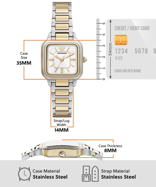 EMPORIO ARMANI(エンポリオアルマーニ)の「エンポリオ・アルマーニ 腕時計 レディース アナログ ステンレス AR11745(アナログ腕時計・レディース・マルチ・FREE)」の7枚目の写真