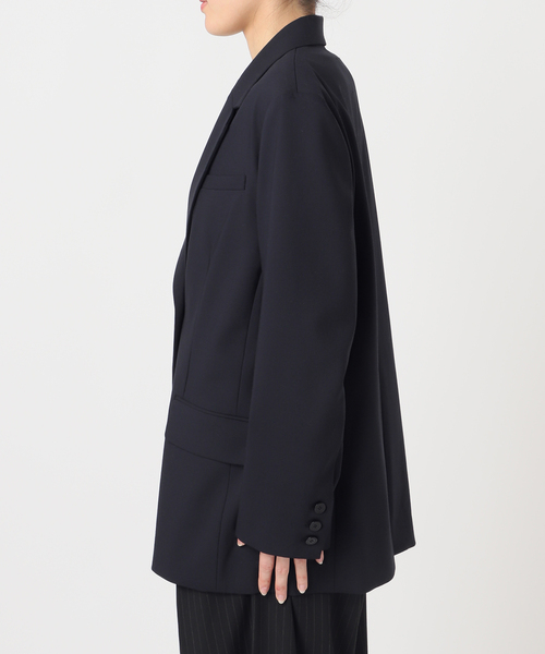 U by SPICK&SPAN(ユーバイスピックアンドスパン)の「レースボンディングオーバージャケット(テーラードジャケット・レディース・ベージュ/ネイビー・38/36)」の7枚目の写真