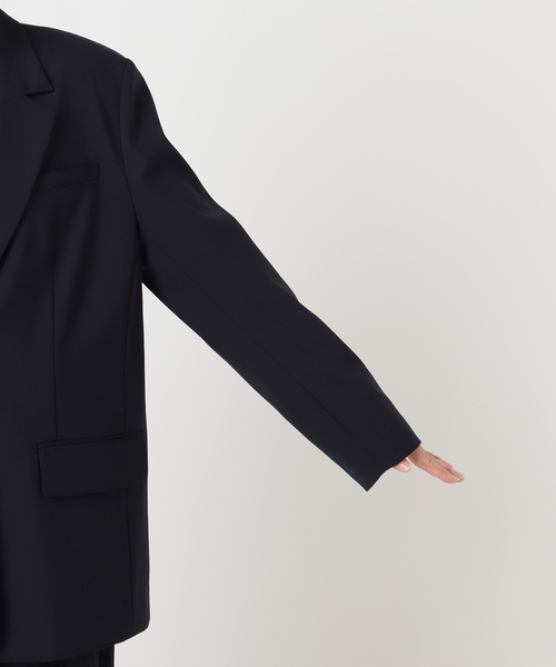 U by SPICK&SPAN(ユーバイスピックアンドスパン)の「レースボンディングオーバージャケット(テーラードジャケット・レディース・ベージュ/ネイビー・38/36)」の8枚目の写真