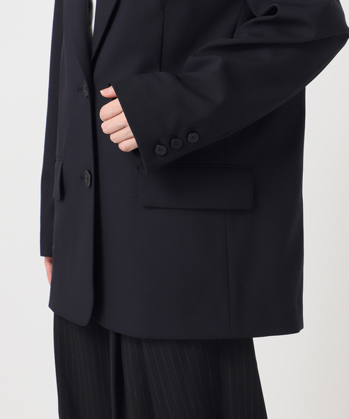 U by SPICK&SPAN(ユーバイスピックアンドスパン)の「レースボンディングオーバージャケット(テーラードジャケット・レディース・ベージュ/ネイビー・38/36)」の9枚目の写真