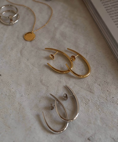 Ops.（オプス）の「ピアス ゴールド シルバー925 フープピアス 金属アレルギー対応 【VIIDA ヴィーダ】（ピアス（両耳用）・レディース・シルバー/イエローゴールド・ONE SIZE）」の3枚目の写真