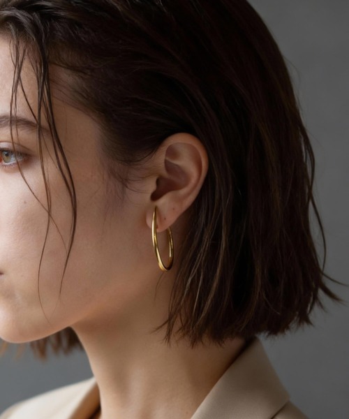 Ops.（オプス）の「ピアス ゴールド シルバー925 フープピアス 金属アレルギー対応 【VIIDA ヴィーダ】（ピアス（両耳用）・レディース・シルバー/イエローゴールド・ONE SIZE）」の13枚目の写真