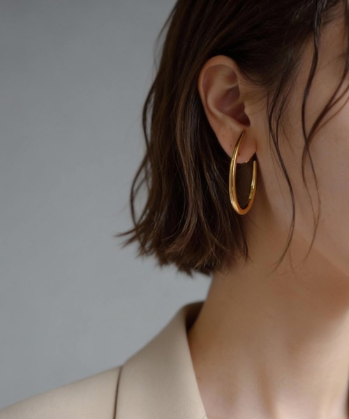 Ops.（オプス）の「ピアス ゴールド シルバー925 フープピアス 金属アレルギー対応 【VIIDA ヴィーダ】（ピアス（両耳用）・レディース・シルバー/イエローゴールド・ONE SIZE）」の14枚目の写真