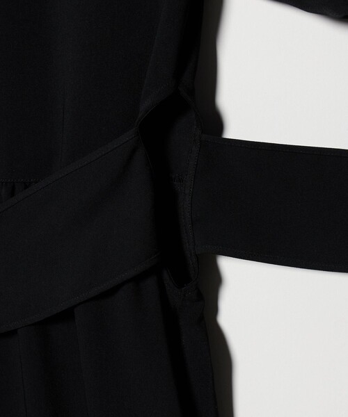 6（ロク）の「＜6(ROKU)＞ジョーゼット リボン ワンピース（ワンピース・レディース・ブラック・38/36）」の6枚目の写真