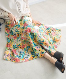 KATHARINE ROSS（キャサリンロス）の「【KATHARINE ROSS】【MADE IN JAPAN/洗濯機洗い可】LIBERTY PUNKPOSYプリントスカート（スカート）」