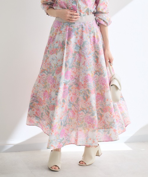 KATHARINE ROSS(キャサリンロス)の「【MADE IN JAPAN/洗濯機洗い可】PUNKPOSYプリントスカートMade With Liberty Fabrics(スカート・レディース・イエロー/ブルー/ピンク・FREE)」の8枚目の写真
