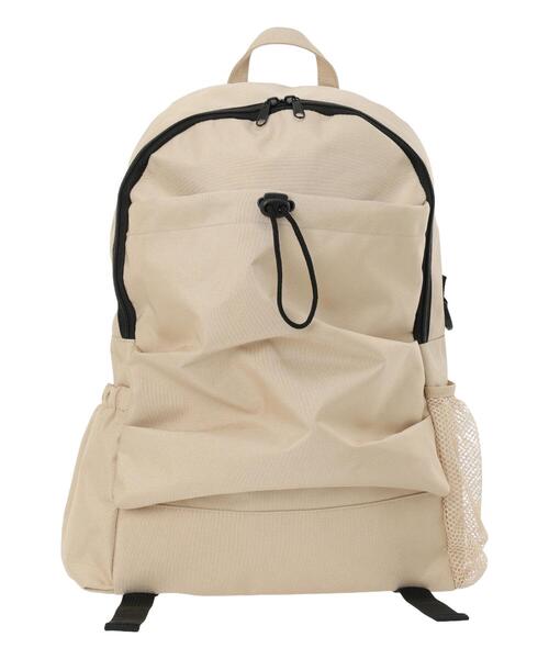 Samansa Mos2（サマンサ モスモス）の「ドロストポケットリュック（ハンドバッグ・レディース・ブラック/ベージュ・F）」の7枚目の写真