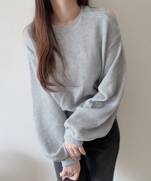 Nana(ナナ)の「オープンショルダートップス(Tシャツ/カットソー・レディース・ブラウン/アイボリー/ブラック/グレー・FREE)」の19枚目の写真
