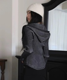 MASHIRO（マシロ）の「【MASHIRO】ダブルジップスリムリブパーカー Y2K(MA/EKW140)（パーカー）」