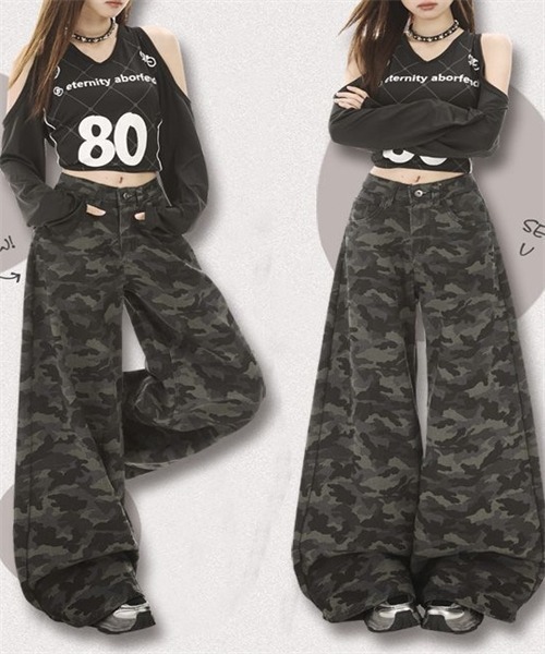 FREE STYLISTS(フリー スタイリスト)の「迷彩柄デニムパンツ(デニムパンツ・レディース・カモフラージュ・S/XL/2XL/L/M/XS)」の8枚目の写真