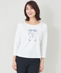 ジャカードレースコンビ ニットプルオーバー（Tシャツ/カットソー