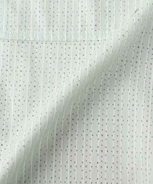 DAIRIKU（ダイリク）の「DAIRIKU / ダイリク "Punching Stripe"W-PKT Dress H-S（シャツ/ブラウス・メンズ・グリーン・LARGE/MEDIUM/SMALL）」の3枚目の写真