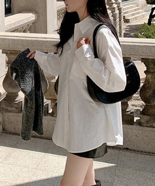 Flugge(フラッジー)の「ベーシックオーバーシャツ(シャツ/ブラウス・レディース・ホワイト・LARGE/MEDIUM)」の4枚目の写真