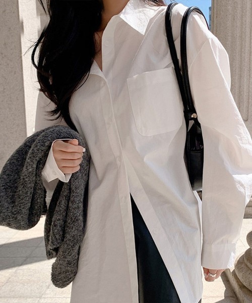 Flugge(フラッジー)の「ベーシックオーバーシャツ(シャツ/ブラウス・レディース・ホワイト・LARGE/MEDIUM)」の7枚目の写真