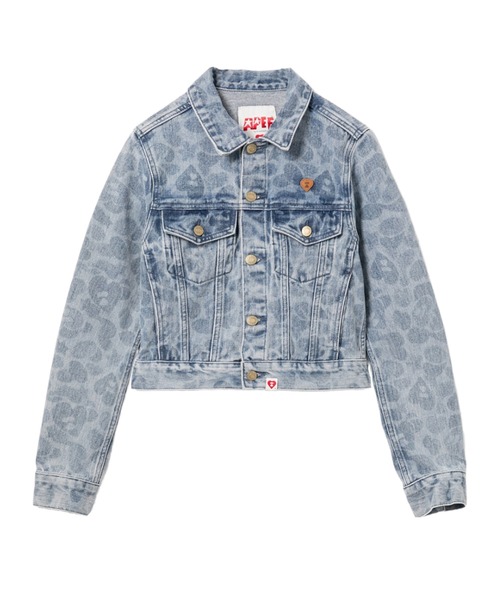 激レア✨️Abbey Dawn スカル銀ボタン 羽ロゴ デニムジャケット ロック CAMO PRINTED DENIM JACKET（デニムジャケット）｜A BATHING APE（ア