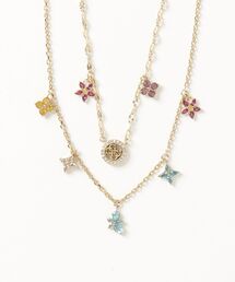 Guess（ゲス）の「SECRET GARDEN 16-18" Two Rows Flowers Nk アクセサリー ネックレス（ネックレス）」
