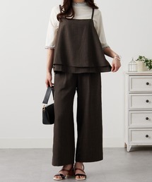 BELLUNA PLUS（ベルーナ）の「サラリ麻調素材ビスチェセットアップ（セットアップ）」