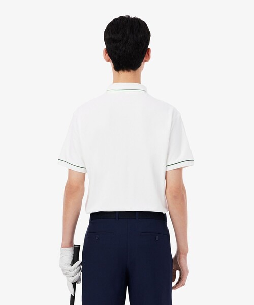 LACOSTE(ラコステ)の「UVカット サーモレギュレーション配色 イージーケア ラインポロシャツ(ポロシャツ・メンズ・ネイビー/ホワイト/アクア・5/4/3)」の11枚目の写真
