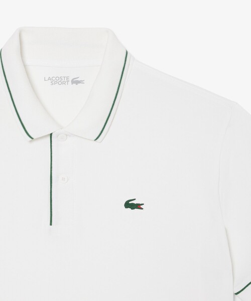LACOSTE(ラコステ)の「UVカット サーモレギュレーション配色 イージーケア ラインポロシャツ(ポロシャツ・メンズ・ネイビー/ホワイト/アクア・5/4/3)」の13枚目の写真