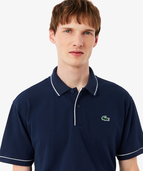 LACOSTE(ラコステ)の「UVカット サーモレギュレーション配色 イージーケア ラインポロシャツ(ポロシャツ・メンズ・ネイビー/ホワイト/アクア・5/4/3)」の16枚目の写真