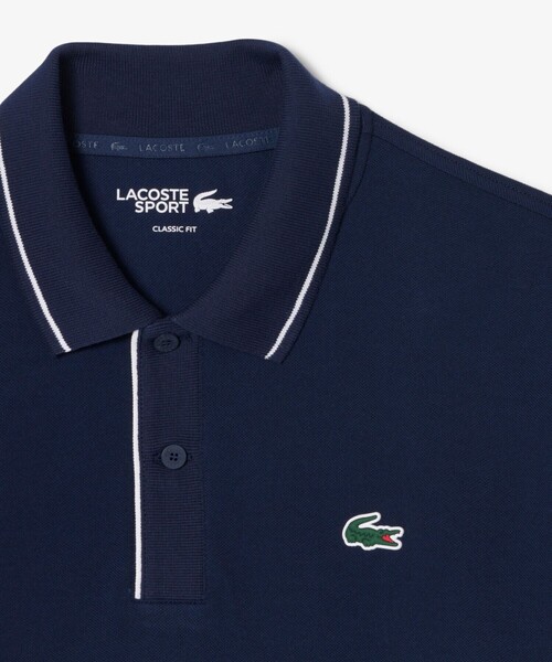 LACOSTE(ラコステ)の「UVカット サーモレギュレーション配色 イージーケア ラインポロシャツ(ポロシャツ・メンズ・ネイビー/ホワイト/アクア・5/4/3)」の19枚目の写真