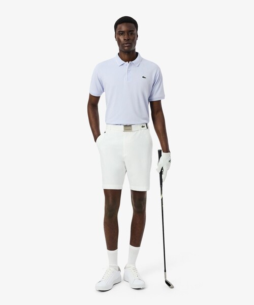 LACOSTE(ラコステ)の「UVカット サーモレギュレーション配色 イージーケア ラインポロシャツ(ポロシャツ・メンズ・ネイビー/ホワイト/アクア・5/4/3)」の9枚目の写真