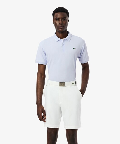LACOSTE(ラコステ)の「UVカット サーモレギュレーション配色 イージーケア ラインポロシャツ(ポロシャツ・メンズ・ネイビー/ホワイト/アクア・5/4/3)」の4枚目の写真