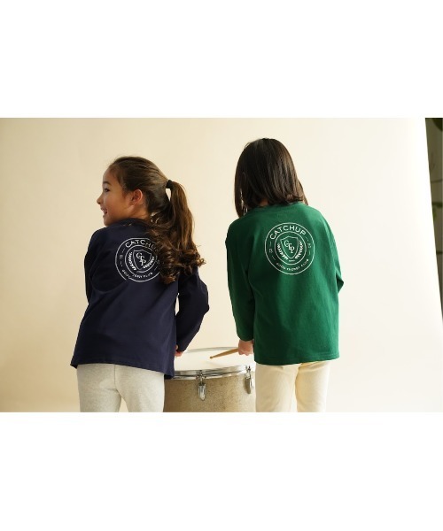 Catchup(ケチャップ)の「“GOOD ENERGY CLUB”バックプリントロングTシャツ(Tシャツ/カットソー・キッズ・ネイビー/グリーン・140㎝/130㎝/120㎝/110㎝/100㎝/90㎝/150cm)」の6枚目の写真