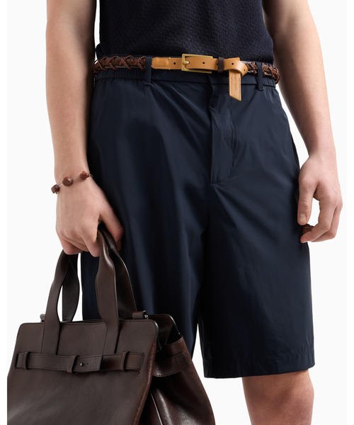 EMPORIO ARMANI（エンポリオアルマーニ）の「【エンポリオ アルマーニ】バミューダパンツ ストレッチナイロン 伸縮バック（その他パンツ・メンズ・ネイビー・46/48/50/52）」の4枚目の写真