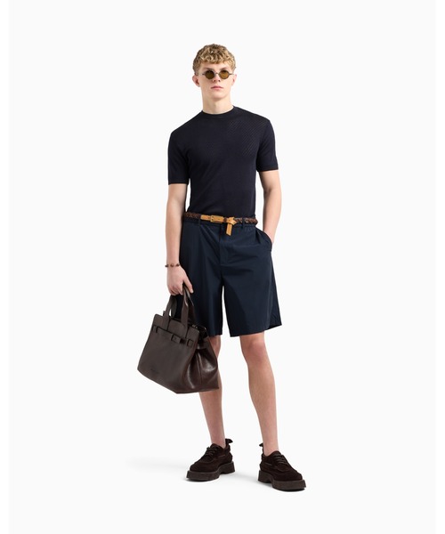 EMPORIO ARMANI（エンポリオアルマーニ）の「【エンポリオ アルマーニ】バミューダパンツ ストレッチナイロン 伸縮バック（その他パンツ・メンズ・ネイビー・46/48/50/52）」の5枚目の写真