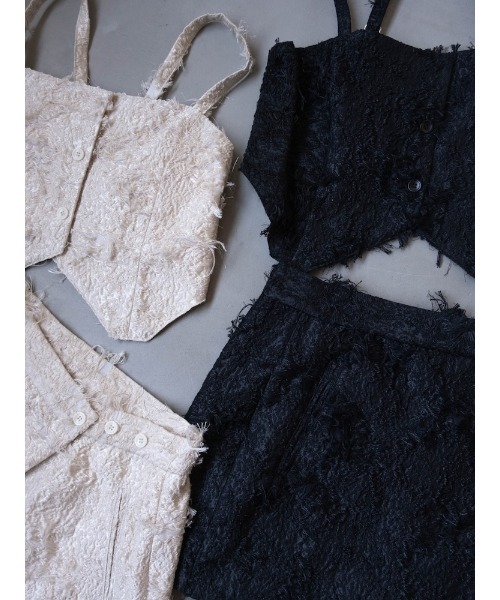 sahara（サハラ）の「【PRE ORDER】Multiway Cut Jacquard Bustier（その他トップス・レディース・ブラック/アイボリー・FREE）」の18枚目の写真
