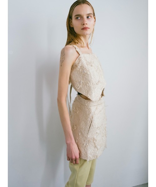 sahara（サハラ）の「【PRE ORDER】Multiway Cut Jacquard Bustier（その他トップス・レディース・ブラック/アイボリー・FREE）」の6枚目の写真