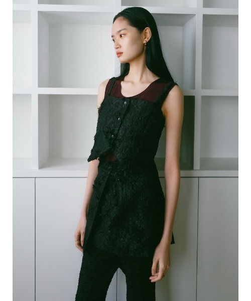 sahara（サハラ）の「【PRE ORDER】Multiway Cut Jacquard Bustier（その他トップス・レディース・ブラック/アイボリー・FREE）」の11枚目の写真