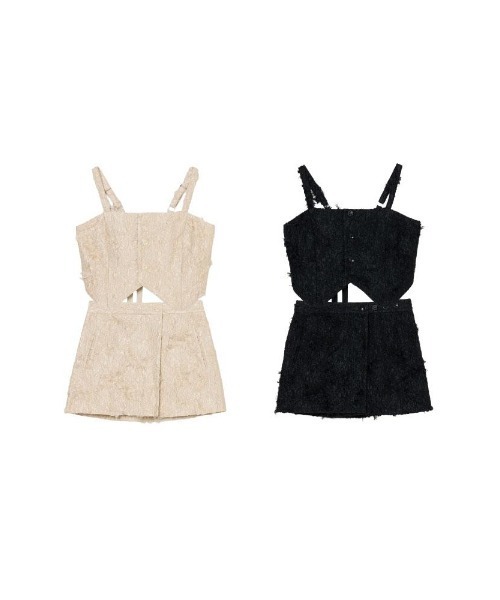 sahara(サハラ)の「Multiway Cut Jacquard Bustier/マルチウェイカットジャガードビスチェ(その他トップス・レディース・ブラック/アイボリー・FREE)」の3枚目の写真