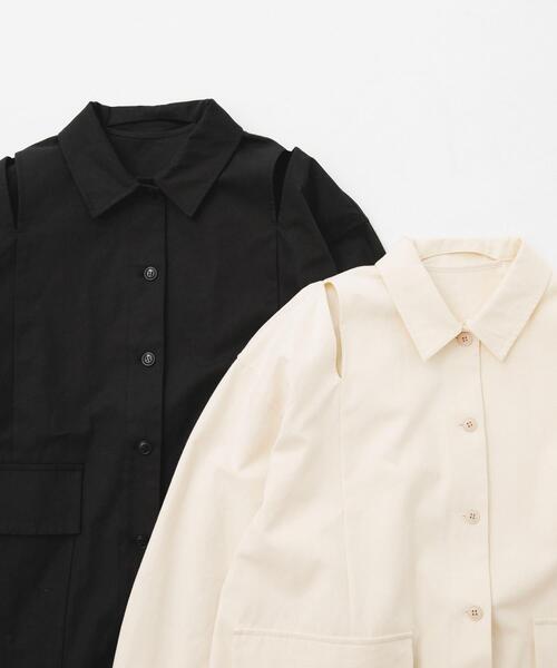 LAATO（ラート）の「slit coveralls（カバーオール・レディース・オフホワイト/ブラック・FREE）」の9枚目の写真