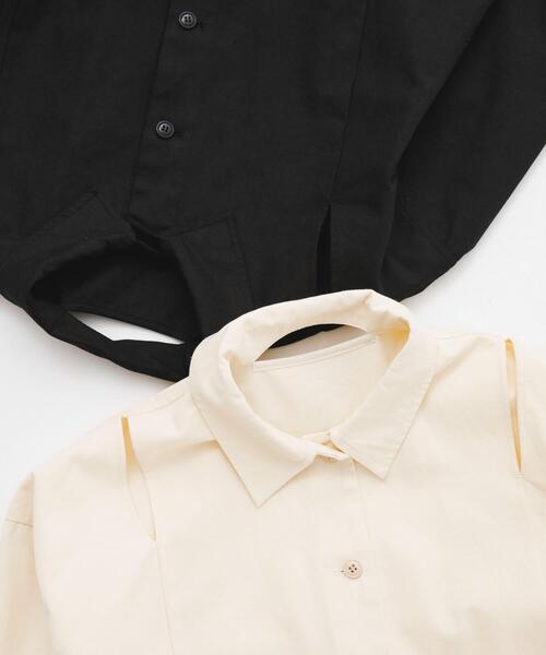 LAATO（ラート）の「slit coveralls（カバーオール・レディース・オフホワイト/ブラック・FREE）」の10枚目の写真