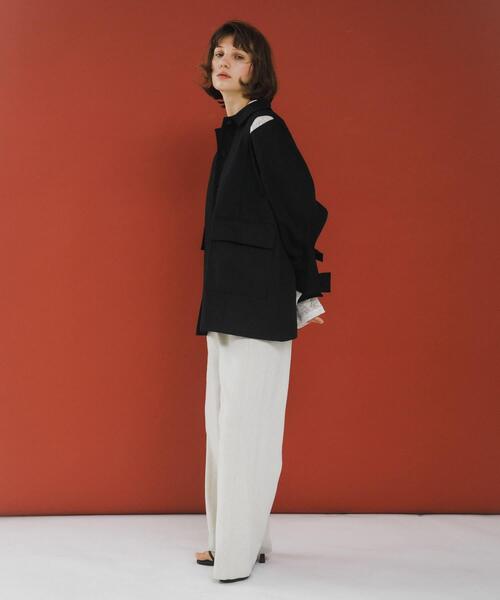 LAATO（ラート）の「slit coveralls（カバーオール・レディース・オフホワイト/ブラック・FREE）」の21枚目の写真