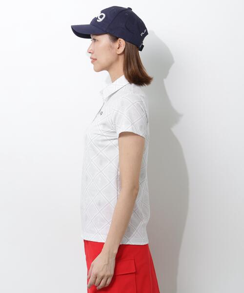 PING（ピン）の「【PING APPAREL】ＥＰＩＸ変形ストレッチサッカー半袖ポロシャツ（ポロシャツ・レディース・ホワイト/レッド/ネイビー・L/LL/M/S）」の6枚目の写真