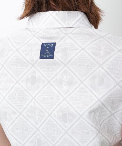PING（ピン）の「【PING APPAREL】ＥＰＩＸ変形ストレッチサッカー半袖ポロシャツ（ポロシャツ・レディース・ホワイト/レッド/ネイビー・L/LL/M/S）」の8枚目の写真