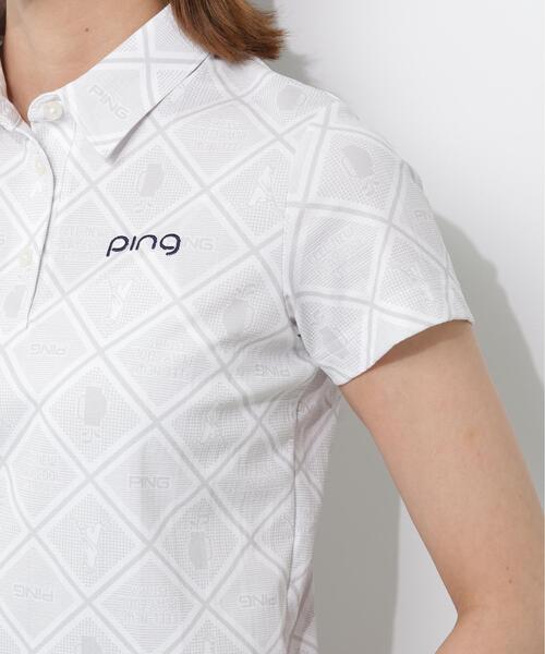 PING（ピン）の「【PING APPAREL】ＥＰＩＸ変形ストレッチサッカー半袖ポロシャツ（ポロシャツ・レディース・ホワイト/レッド/ネイビー・L/LL/M/S）」の10枚目の写真