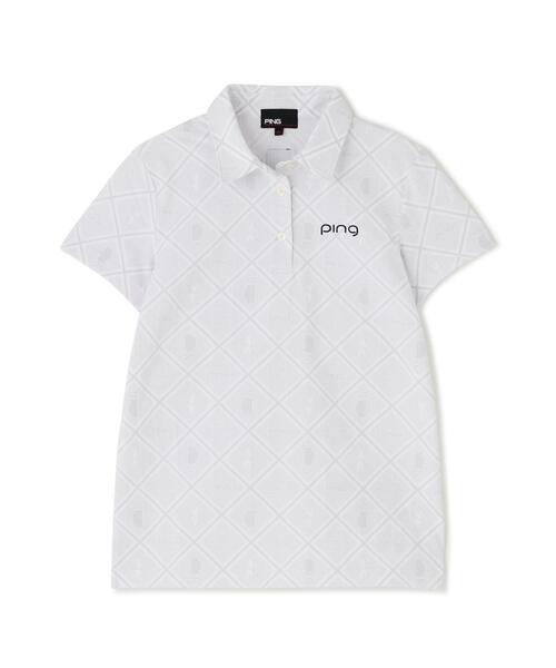PING（ピン）の「【PING APPAREL】ＥＰＩＸ変形ストレッチサッカー半袖ポロシャツ（ポロシャツ・レディース・ホワイト/レッド/ネイビー・L/LL/M/S）」の12枚目の写真