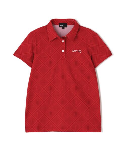 PING（ピン）の「【PING APPAREL】ＥＰＩＸ変形ストレッチサッカー半袖ポロシャツ（ポロシャツ・レディース・ホワイト/レッド/ネイビー・L/LL/M/S）」の18枚目の写真