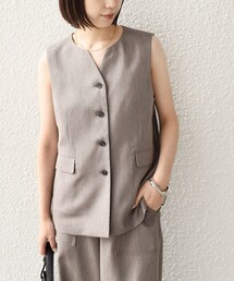 SHIPS Colors:〈洗濯機可能〉デラオックス スキッパー ジレ(セットアップ対応可能)◇