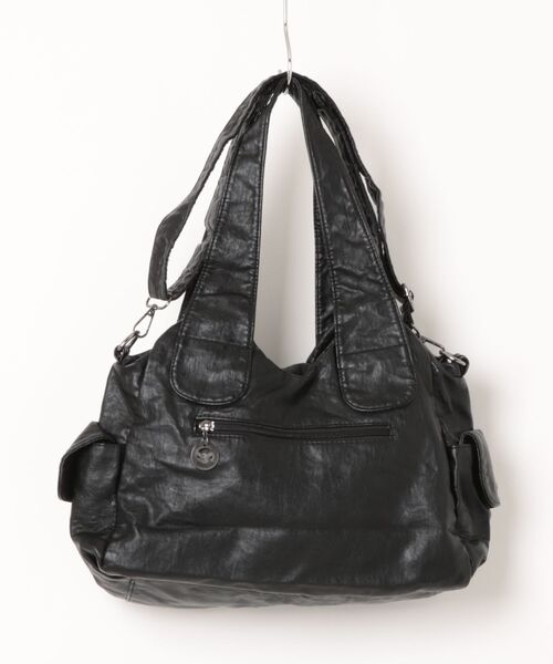 IO(イオ)(イオ)の「Five pockets 2Way Boston Bag/ファイブポケット2ウェイボストンバッグ(ボストンバッグ・レディース・ブラック/ブラウン/ダークグレー・FREE)」の4枚目の写真