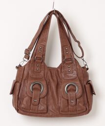 IO（イオ）（イオ）の「Five pockets 2Way Boston Bag/ファイブポケット2ウェイボストンバッグ（ボストンバッグ）」